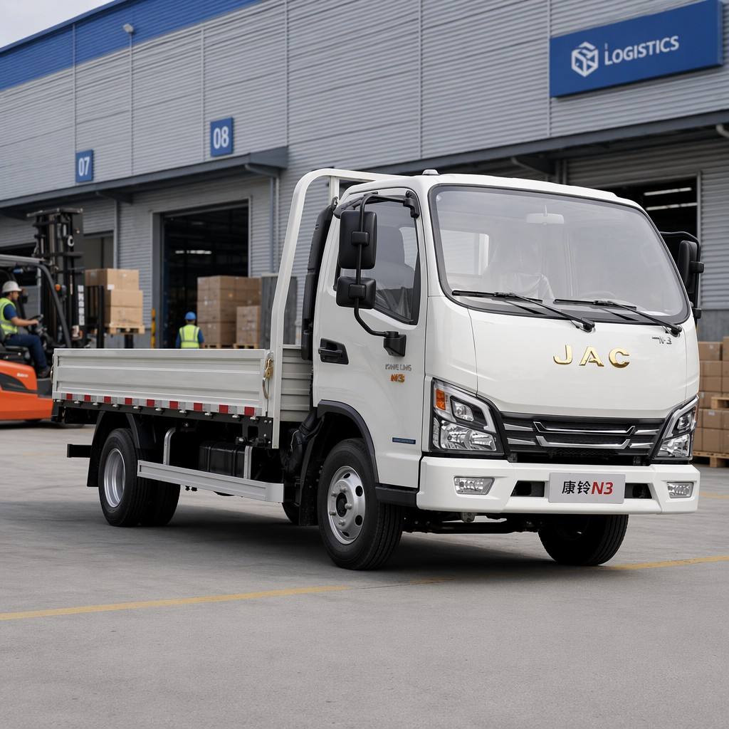 Camión de plataforma plana de camión de carga con estaca de 2-4 toneladas con chasis JAC a la venta