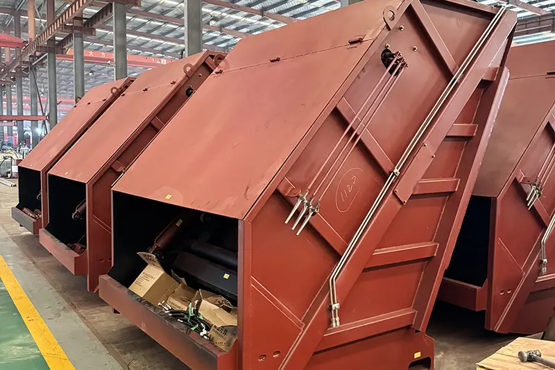 Carrocería de camión de basura comprimida